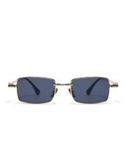 Voyage - Unisex Metal Grey Lens Rectangle Full Rim Sunglasses - MG8703 (52)