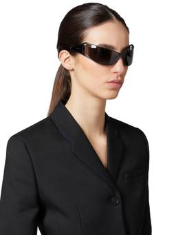 OFF-WHITE - Unisex Acetate Grey Lens Wrap Full Rim Sunglasses -OERI10211007 (53)