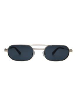 OFF-WHITE - Unisex Metal Grey Lens Oval Full Rim Sunglasses -OERI12317607 (55)