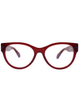 OFF-WHITE - Women Acetate Maroon Round Full Rim Eyewear Frame -OERJ05712800 (55)