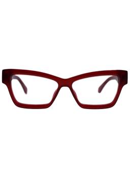 OFF-WHITE - Women Acetate Maroon Rectangle Full Rim Eyewear Frame -OERJ07712500 (55)