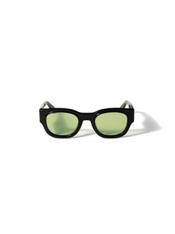 OFF-WHITE - Unisex Acetate Green Lens Oval Full Rim Sunglasses -OW1040105050 (50)