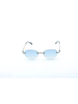 Palm Angels - Women Metal Blue Lens Oval Rimless Sunglasses -PERI10HS2511007 (56)