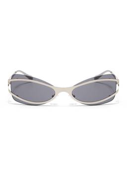 Voyage - Women Metal Grey Lens Cat Eye Full Rim Sunglasses - MG9063 (56)