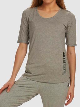 Baller Athletik - Scoop Neck T-shirt - Grey Melange