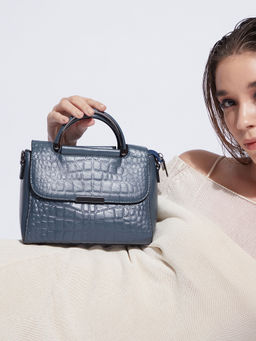 Haute Sauce - The Croc Flap Handbag with Detachable Strap
