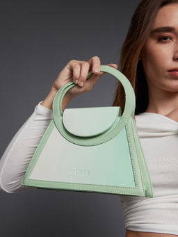 Haute Sauce - Women's The Aureola Handbag with Detachable Strap - Mint Green