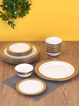 CLAY CRAFT - Fine Ceramic Goldline Dinner Set - 18 Pieces