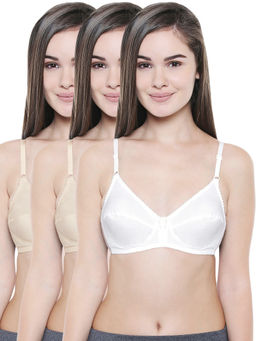 Bodycare - White & Skin Premium Non Padded 3Pcs Bra Combo