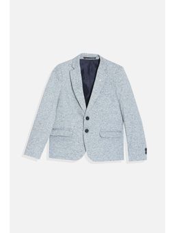 Allen Solly - Boys Grey Textured Regular Fit Blazer