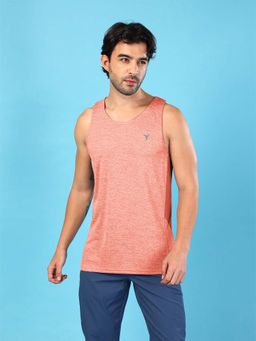 Technosport - Orange Solid Regular Tank T-Shirt