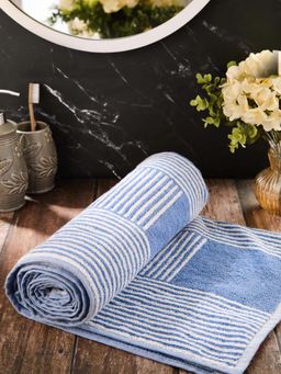 Fabindia - Blue Cotton Pile Towel (M)