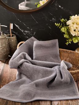 Fabindia - Grey Cotton Pile Hand Towel (S)