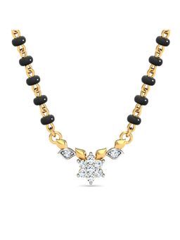 KuberBox - 18K Gold Avdaat Diamond Mangalsutra Pendant for Women