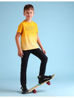 U.S. POLO ASSN. - Ombre Yellow Half Sleeves Crew Neck T-Shirt