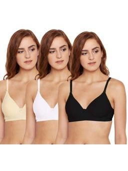 Bodycare - Pack of 3 Premium Padded Bra In Black-Skin-White Colour
