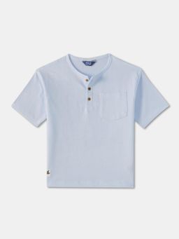 R&B - Blue Solid Regular T-Shirt