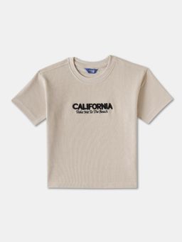 R&B - Beige Typography Regular T-Shirt