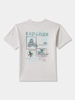 R&B - Off White Printed Regular T-Shirt