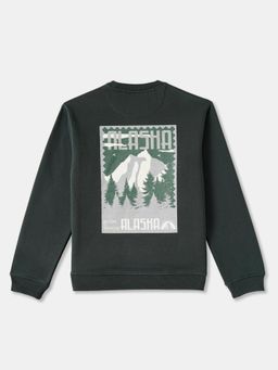 R&B - Green Graphic Relaxed Sweatshirt