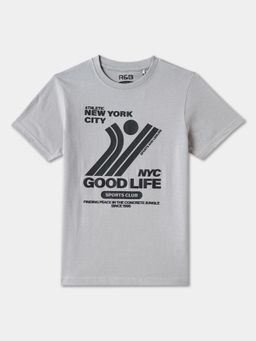 R&B - Grey Typography Regular T-Shirt
