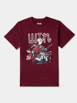 R&B - Maroon Graphic Regular T-Shirt