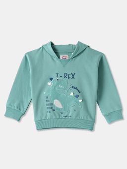 R&B - Green Embroidered Regular Hoodie