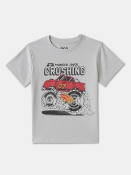 R&B - Grey Graphic Regular T-Shirt