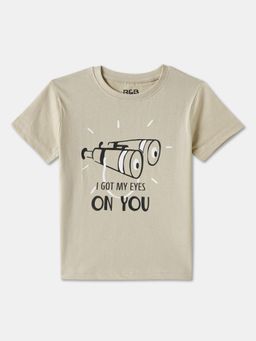 R&B - Beige Graphic Regular T-Shirt