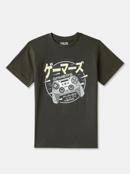 R&B - Olive Graphic Regular T-Shirt