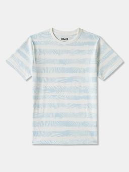 R&B - White Printed Regular T-Shirt