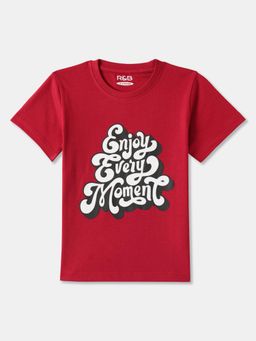 R&B - Red Typography Regular T-Shirt