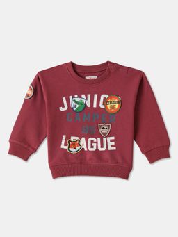 R&B - Maroon Typography Regular Sweatshirt