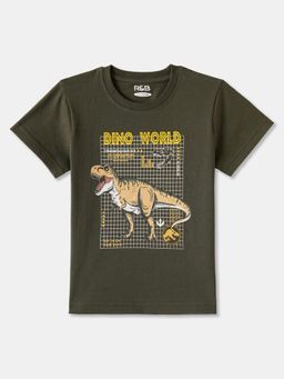 R&B - Olive Graphic Regular T-Shirt