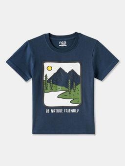 R&B - Teal Printed Regular T-Shirt