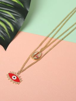 Blueberry - Evil Eye Layered Chain Necklace