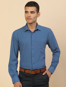 Cantabil - Breathable and Soft with Color Fastness Regular Fit Printed Shirt