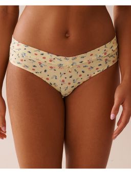 La Vie En Rose - Yellow Printed Cotton Bikini Panty