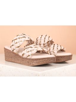 Inc.5 - Braided Beige Wedges
