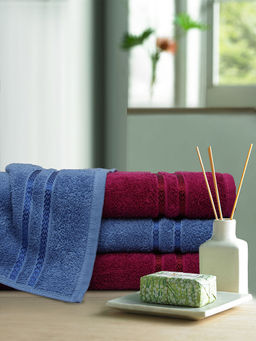 CORE Designed by SPACES - Seasons Best Quick Dry Multicolour 380 Gsm 4 Bath Towels
