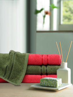 CORE Designed by SPACES - Seasons Best Quick Dry Multi-Colour 380 Gsm 4 Bath Towels