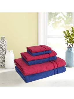 CORE Designed by SPACES - Quick Dry Multicolour 2 Bath Towels 2 Hand Towels 2 Face Towels