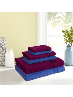 CORE Designed by SPACES - Quick Dry Multicolour 2 Bath Towels 2 Hand Towels 2 Face Towels