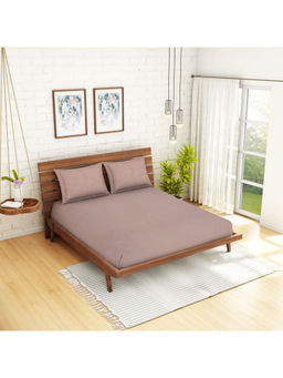 CORE Designed by SPACES - Seasons Best Solid 104 TC Cotton1 Queen Bedsheet With 2 Pillow Covers