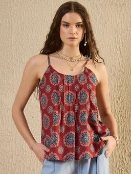 SAY - Women Red Printed Top