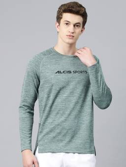 Alcis - Men Typography Printed Dry Tech Slim Fit T-Shirt