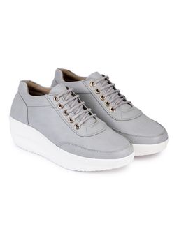 VALIOSAA - Grey Solid-Plain Sneakers