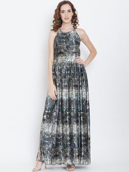 Dodo & Moa - Multi-Color Women Western Wear Dress