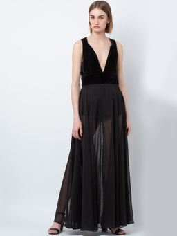 Dodo & Moa - Black Women Western Wear Dress