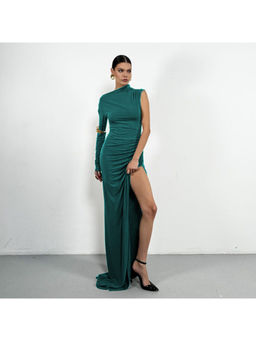 Miakee - Teal Solid Cerva Maxi Dress
